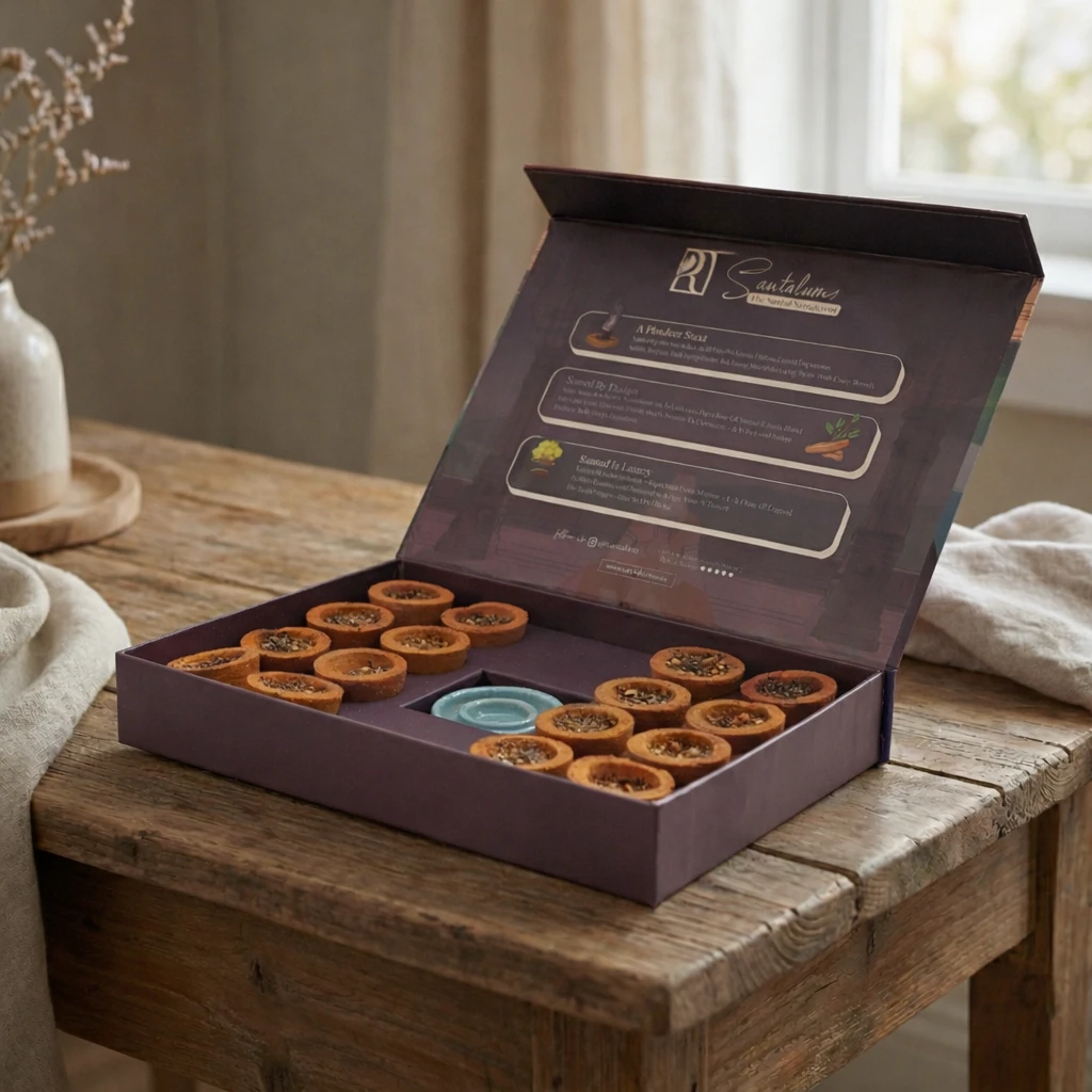 Sacred Santalum Havan Cups – Grounding Sandalwood Aroma | AVID